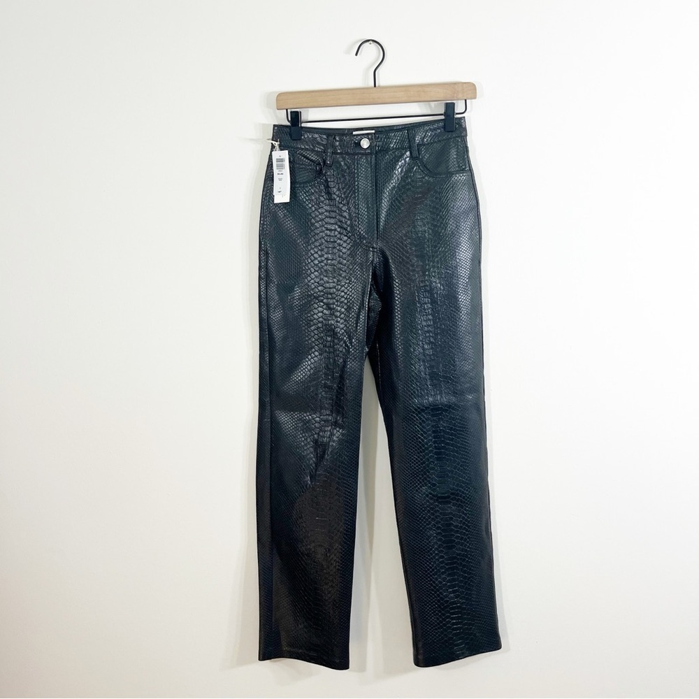 NWT Aritzia Wilfred Melina Black Python Snakeskin… - image 3